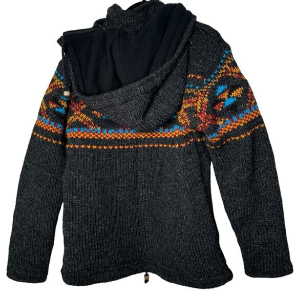 Karmic Chameleon Wool Jacket Women’s Small Knit Fleece - Picture 2 of 8